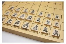 07-22-014　将棋駒と将棋盤のセット(銘彫・卓上盤)