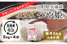 06J1101-2　金芽米つや姫定期便(5kg)4回お届け【令和6年産】