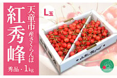 07-10-030　さくらんぼ(紅秀峰) 秀 L玉以上　1kg入り バラ詰め