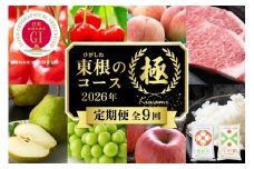 【2026年先行予約 9回 定期便】山形県 東根市産「極」コース さくらんぼ 桃 シャインマスカット りんご ラ・フランス お米 肉 hi999-038