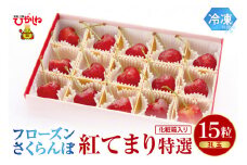フローズンさくらんぼ「紅てまり 特撰」3L玉15粒化粧箱入 有限会社佐藤錦提供 山形県 東根市　hi004-hi029-011r