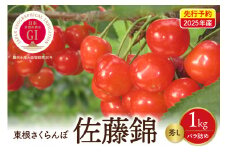 【先行予約】2025年産 GI東根さくらんぼ佐藤錦 秀L 1kgバラ詰め(500g×2P) 株式会社晴天畑提供 hi026-002-1