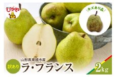 【2025年産 先行予約】ラフランス訳あり2kg 松栗提供 山形県 東根市 hi004-hi062-043-1