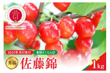 【2025年産　先行予約】佐藤錦 秀品 1kg 山形県 東根市　hi004-hi062-036-1