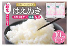 【令和7年産米】★2025年11月後半発送★はえぬき 10kg（5kg×2袋）山形県 東根市産　hi002-032-113-1
