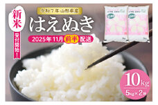 【令和7年産米】★2025年11月前半発送★はえぬき 10kg（5kg×2袋）山形県 東根市産　hi002-032-111-1