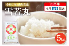 【令和7年産米】☆2026年4月後半発送☆ 雪若丸 5kg（5kg×1袋）山形県 東根市産　hi003-147-043-1