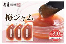 梅ジャム270g×3袋（徳用袋入り）有限会社壽屋提供 山形県 東根市　hi004-hi036-086