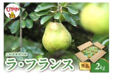 2025年産 ラ・フランス2kg（4-9玉） 秀品 山形県 東根市 hi082-020-1