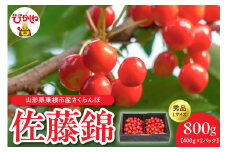 【令和7年産】佐藤錦秀品Ｌサイズ400ｇ×2P 山形県 東根市 有限会社motto提供 hi090-001-1