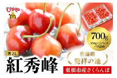 2026年 東根産さくらんぼ「紅秀峰」700gバラ詰め(350g×2ﾊﾟｯｸ) 秀品 2Lサイズ 東根農産センター提供 山形県 東根市 hi027-227