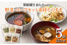 果樹園生まれの 「野菜・スープセット素材そのまま」 5個詰合せ 『漆山果樹園』 山形県 南陽市 [493]