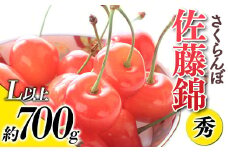 【令和7年産先行予約】 さくらんぼ 「佐藤錦」 約700g (秀 L以上) バラ詰め 《令和7年6月上旬～発送》 『生産者おまかせ』 サクランボ 果物 フルーツ 産地直送 生産農家直送 山形県 南陽市 [884]