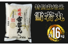 南陽産 特選 雪若丸 16kg (2kg×8袋) 『おりはた環境保全協議会』 特別栽培米 米 白米 精米 ご飯 山形県 南陽市 [936]