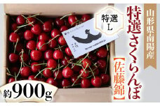 【令和7年産先行予約】 さくらんぼ 「佐藤錦」 約900g (特選 L玉) バラ詰め 《令和7年6月中旬～発送》 『最上園』 サクランボ 果物 フルーツ 産地直送 山形県 南陽市 [1334]