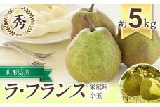 【令和7年産先行予約】 〈家庭用〉 小玉 ラ・フランス  約5kg (20～25玉 秀) 《令和7年10月下旬～11月下旬発送》 『フードシステムズ』 ラフランス 西洋梨 洋なし 果物 フルーツ デザート 山形県 南陽市 [1391-R7]