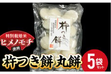 特別栽培米 ヒメノモチ 杵つき餅 丸餅5袋セット 『(株)黒澤ファーム』 山形県 南陽市 [550-1]