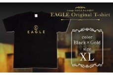 EAGLE Original T-shirt ブラック×ゴールド XLサイズ 『Lounge EAGLE』 山形県 南陽市 [1765-4]