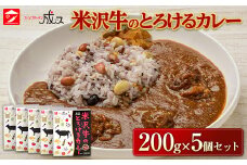 米沢牛のとろけるカレー (200g×5個セット) 『スパイスキッチン成ス』 山形県 南陽市 [1796]