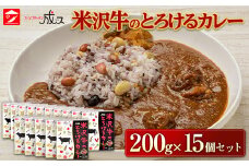 米沢牛のとろけるカレー (200g×15個セット) 『スパイスキッチン成ス』 山形県 南陽市 [1799]