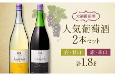 大浦葡萄酒 人気葡萄酒 1.8L×2本セット 『(有)大浦葡萄酒』 赤ワイン 白ワイン 甘口 辛口 酒 山形県 南陽市 [1895]