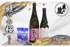 東の麓 願いの桜セット 「純米吟醸 天弓 桜雨 720ml×1本 ＆ 純米大吟醸 三羽の兎 500ml×1本」 『東の麓酒造』 日本酒 2本セット 飲み比べ 山形県 南陽市 [2057]