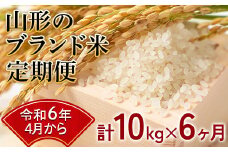 《定期便6回》 JA 山形のブランド米 定期便 10kg×6か月 《令和6年4月発送開始》 『JA山形おきたま』 山形県 南陽市 [1158-1]