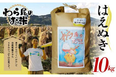 【わら屋のお米】 特別栽培米 はえぬき 10kg 『おがわ藁農園』 米 白米 精米 ご飯 農家直送 山形県 南陽市 [2068]