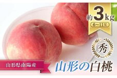 【令和7年産先行予約】 もも「美郷･あかつき･まどか 等」約3kg  (6～11玉) 《令和7年8月上旬～発送》 『生産者 髙橋 賢一』 桃 モモ 果物 フルーツ 産地直送 生産農家直送 山形県 南陽市 [1981]
