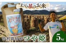 【わら屋のお米】 特別栽培米 つや姫 5kg 『おがわ藁農園』 米 白米 精米 ご飯 農家直送 山形県 南陽市 [2167]