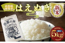 【令和7年産 新米 先行予約】 はえぬき (精米) 5kg 《令和7年10月上旬～発送》 『田口農園』 山形南陽産 米 白米 ご飯 農家直送 山形県 南陽市 [1122-R7]