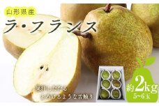 【令和7年産先行予約】 ラ・フランス 約2kg (5～6玉 秀 3L以上) 《令和7年11月上旬～発送》 『田口農園』 ラフランス 西洋梨 洋なし 果物 フルーツ デザート 山形県 南陽市 [1287-R7]
