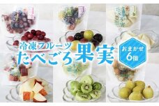 冷凍フルーツ「たべごろ果実」 おまかせ6個セット 『漆山果樹園』 ぶどうミックス デラウェア ラ・フランス りんご キウイ シャインマスカット フルーツ 果物 冷凍 デザート 山形県 南陽市 [2352]