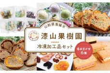 漆山果樹園冷凍加工品セット (各6個) 『漆山果樹園』 冷凍フルーツ ジェラート ケークサレ ベーグル ドライフルーツ バターサンド 菓子 デザート 山形県 南陽市 [2418]