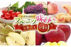 【令和8年産先行予約】 《定期便4回》 フルーツ味わい定期便A 『フードシステムズ』 さくらんぼ デラウェア 桃 ラ・フランス りんご 果物 フルーツ 山形県 南陽市 [1140-R8]