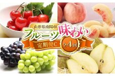 【令和8年産先行予約】 《定期便4回》 フルーツ味わい定期便C 『フードシステムズ』 さくらんぼ 桃 シャインマスカット ピオーネ ラ・フランス 果物 フルーツ 山形県 南陽市 [1142-R8]