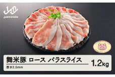 山形県産 ブランド豚 ロース・バラスライス 2.5mm 1.2kg セット F20A-198