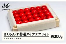《先行予約》2025年 山形県産 特選ダイアナブライト 桐箱詰め約300g やまのべ多田耕太郎のさくらんぼ サクランボ F20A-050
