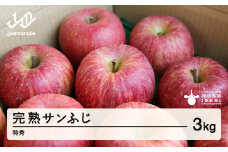 《先行予約》2025年 山形県産 完熟 サンふじ りんご 特秀品 3kg 7～12個 2025年12月上旬から順次発送 リンゴ フルーツ F20A-902