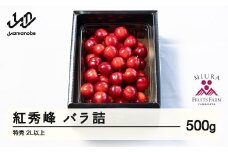 《先行予約》2026年 山形県産 令和8年産  さくらんぼ 紅秀峰 バラ詰 500g 特秀 2L以上 ※沖縄・離島への配送不可  F20A-923