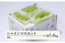 ぶどう シャインマスカット 秀品 約1.4kg以上(2~4房程度)  2025年産 山形県産 ※沖縄・離島への配送不可 tf-busmx1400