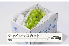 ぶどう シャインマスカット 秀品 約700g以上(1~2房程度)  2025年産 山形県産 ※沖縄・離島への配送不可 tf-busmx700
