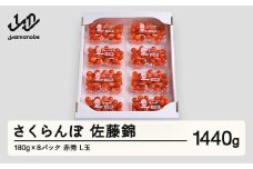 先行予約 さくらんぼ 佐藤錦 赤秀品 L玉 180g×8パック ご家庭用 2026年産 令和8年産 山形県産 mm-snplx1600