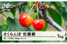 先行予約 さくらんぼ 佐藤錦 秀 L 1kg バラパック詰め 令和7年産 2025年産 山形県山辺町産 フルーツ 果物 sa-snpsl1000