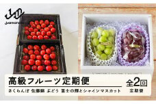 【ふるさと納税】高級フルーツ定期便 さくらんぼ 佐藤錦 ぶどう 富士の輝 シャインマスカット 計2回 令和7年産 2025年産 山形県山辺町産 ブラックシャインマスカット フルーツ 果物 bg-ftsfs2
