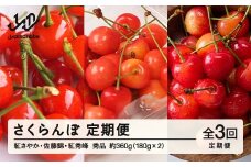 【先行予約】【定期便】2026年産 さくらんぼ 定期便 全3回 紅さやか 佐藤錦 紅秀峰 サクランボ tf-ft3sa