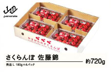 【ふるさと納税】先行予約 さくらんぼ 佐藤錦 秀品 L 約720g 令和7年産 2025年産 山形県産 フルーツ 果物 tf-snpsl720