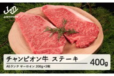 第30回山形県家畜商牛枝肉共進会チャンピオン受賞 山形牛 サーロインステーキ 400g(200g×2枚) A5ランク 牛肉 黒毛和牛 国産 tc-cpstx400 ※沖縄・離島への配送不可