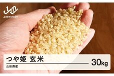 《先行予約》山形県産 つや姫 玄米 30kg 令和7年産 2025年産 10月下旬から順次発送 お米 米 ブランド米 こめ wn-tsgxb30 ※沖縄・離島への配送不可