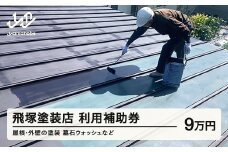 飛塚塗装店 利用補助券 塗装 墓石ウォッシュ 山形県 山辺町 利用券 90000円分 tz-hkxxx 送料無料
